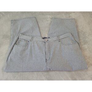 Bill Blass Women's 22W Plus Capri Jeans Houndstooth Cotton Denim CAP30E